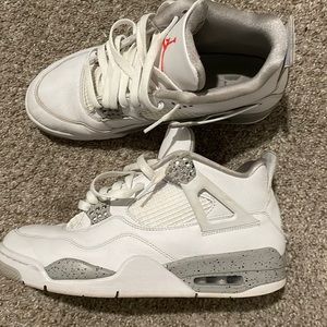 White Oreo Air Jordan 4s men